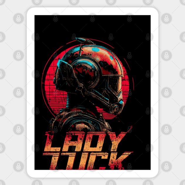 Ladybug Pilot with Neon Helmet Sticker by TuncGK